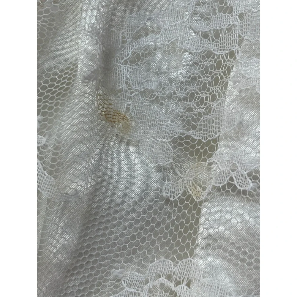 Vintage‎ Girls White Lace Flower Girl Dress Satin Bow Communion Formal